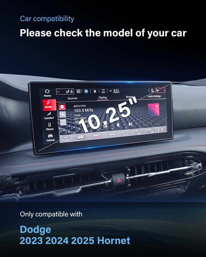 WEIPIN For 2PCS 2023 2024 2025 Dodge Hornet 10.25 Inch Touchscreen High Clarity Screen Protector - Hornet (GT/GT Plus/R/T/R/T Plus) Accessories - Image 2